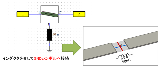 Schematicでの回路接続の様子